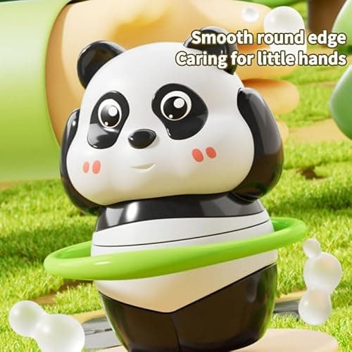 UGAMEDI Cute Panda Action Toy Set for Kids – Fun Rotating & Moving Panda Toys, Interactive Play Figures, Safe Educational Toy Gift for Boys & Girls Age 3+(3PCS Set) 5
