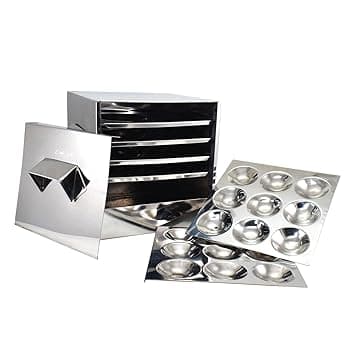 Onions Stainless Steel Cauka/Square/Cubic Idly cooker 4 + 2 plates with16 Regular idly Extra 2 Mini Idly plates - Gas stove and Induction Stove Compactible – FOR HOME USE ONLY