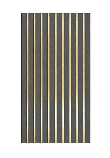 Decorative Fluted Wall Panel with Gold Strips | 12 Inch Width x 10 Ft Length x 10 mm Thickness | Premium Interior Wall Design Panel for Home & Office