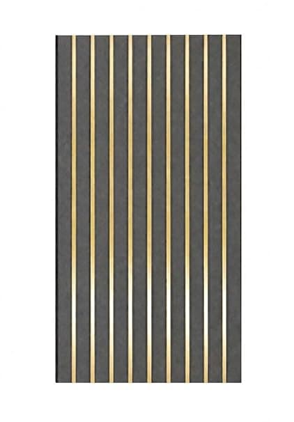 Decorative Fluted Wall Panel with Gold Strips | 12 Inch Width x 10 Ft Length x 10 mm Thickness | Premium Interior Wall Design Panel for Home & Office