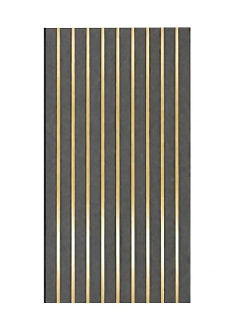 Decorative Fluted Wall Panel with Gold Strips | 12 Inch Width x 10 Ft Length x 10 mm Thickness | Premium Interior Wall Design Panel for Home & Office