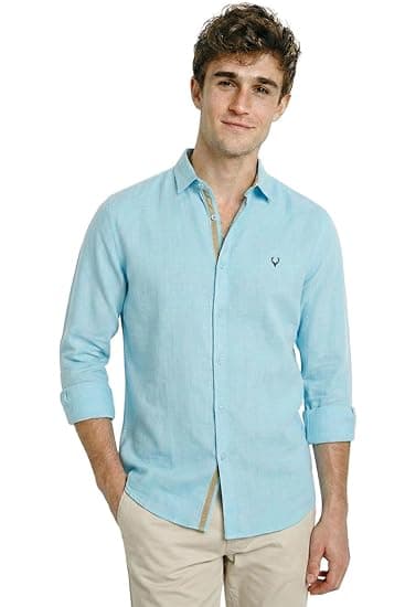 Allen Solly Men’s Casual Shirt | Regular Collar | Soft Breathable Fabric | Everyday Smart Casual Wear