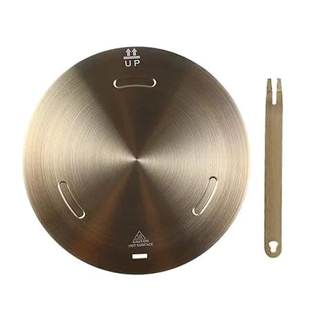 Heat Diffuser Plate for Gas Stove, Beswarmy Induction Cooktop Adapter Plate with Removable Handle, Heat Conduction Induction Plate Adapter 7.9inch