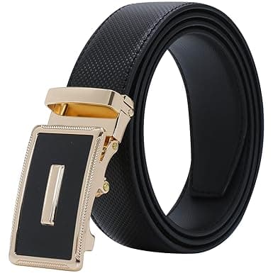 Labnoft Men's Auto Lock PU Leather Belt