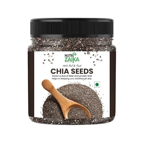 NUTRIZAIKA Organic Chia Seeds 1kg | Raw Chia seed | seed for eating | Seeds for Weight Management | Healthy Snack | Healthy food for eating diet snacks for weight loss.