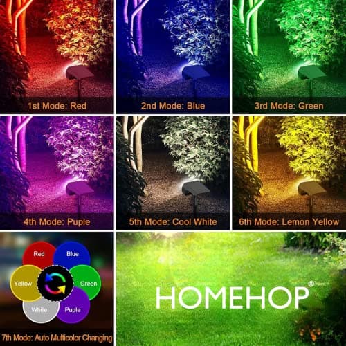 Homehop Solar Light Outdoor Home Garden 10 LED Wireless Pathway Focus Lamp 5