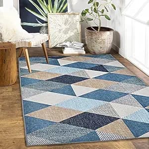 ishro home 3x5 Feet 3D Jet Multi Printed Carpet Rug Runner and Carpets for Bedroom/Living Area/Home with Anti Slip Backing (Crystals, 3x5 fts)