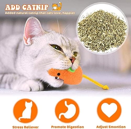 RvPaws Mouse Toy - 6 Pieces Cats Mouse Plush Cat Toys Realistic Cute Kitten Mice Filled Polyfill Rat for Cat 5