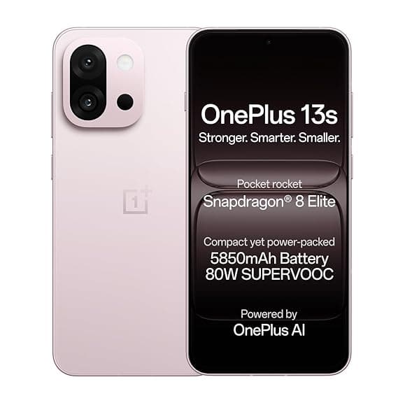 OnePlus 13s | Snapdragon® 8 Elite | Smarter with OnePlus AI | Lifetime Display Warranty | 12GB+256GB | Pink Satin