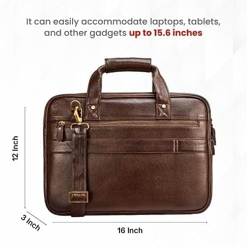 H HAANS - The Leather Store The Nomad Messenger Work Bag | Genuine Leather | Stylish & Durable | Everyday Use 4