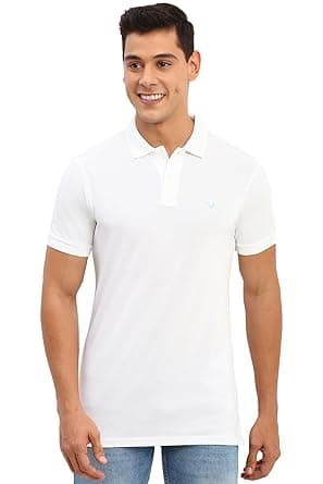 Allen Solly Men’s Polo T‑Shirt | Comfortable Rich Cotton Blend, Band Collar, Regular Fit | Stylish & Premium All Day Wear