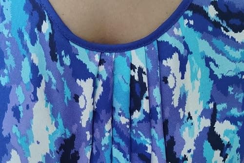 Manvicare Sleeveless Nighties for Women, Blue Lahariya Print, Rayon Fabric, Maxi Length Nightdress (Blue, 8XL) 5