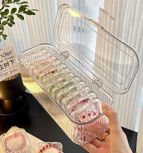 Xmart India Acrylic Jewelry Organizer Box Set Transparent Storage Organiser with 10 Small Containers & Lids,Box for Earrings, Rings, Necklace, Bracelet, Watch & Accessories for Women & Girls 3