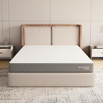 SleepyHug Ortho SpineX Plus Mattress | 4 Inch HR Foam with AirCell Technology | 3-Zone Support for Back Pain Relief & Spine Alignment | 72x36x4 Inch (Single, Grey) | 5-Years Warranty