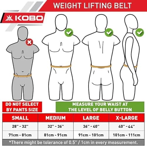 Kobo 10 mm Prong Gym Belt For Weight Lifting Fitness, Seude Leather, 4” Wide Back Support, 8 Adjustable Dual Holes, Powerlifting Bodybuilding Deadlift Squat Workout Strength Training, Men Women WTB-05 3