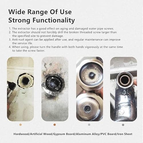 uptodateproducts 1/2'' 3/4'' Double-Head Tap Faucet Valve Screw Extractor Set Damaged Broken Wire Water Pipe Bolt Remover Multipurpose House Up to Date Products & Tools by Mr. DIY Crafts 4
