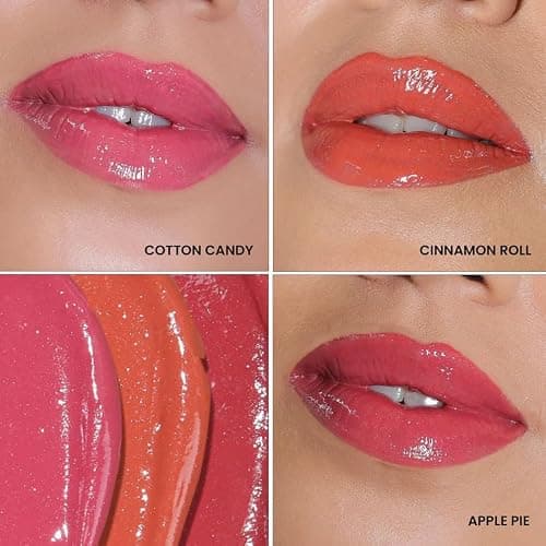 LAMIOR Peptide Glaze Lip Balm Combo - 3 in 1 Formula for Glossy Shine, Healing & Nourishment for Dry Dark & Pigmented Lips with Shea Butter, Non Sticky Lip Balm for Women, (Maple Glaze, Pack of 3) 2