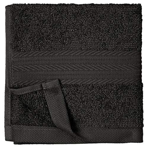 AmazonBasics Cotton Towel 500 GSM (Pack of 12, Black) 2