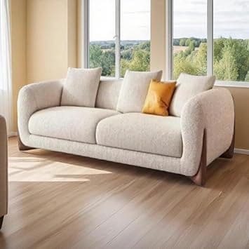 Modern Classic L Shape Sectional Sofa Set, Chesterfield Style 4 Seater Sofa Set with Pillows for Living Room, Bedroom and Office and Hallway Colour (2 Seater Sofa Bouncy)