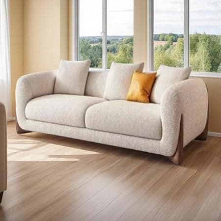Modern Classic L Shape Sectional Sofa Set, Chesterfield Style 4 Seater Sofa Set with Pillows for Living Room, Bedroom and Office and Hallway Colour (2 Seater Sofa Bouncy)