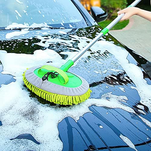 Wolpin Car Duster Microfiber Flexible Duster Car Wash | Car Cleaning Accessories | Microfiber | Brushes | Dry/Wet Home, Kitchen, Office Cleaning Brush Extendable Handle 2