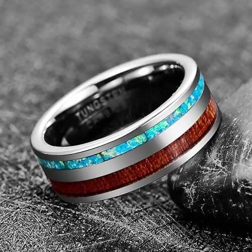 MIAMI Silver Rings for Men Combo Boys Boyfriend gents friends girls mens Platinum ring for men Blue Ring for Boys Stainless Steel finger Rings Stylish Fashion thumb band set M440_20 5