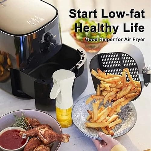 Venja Oil Sprayer For Cooking, Glass Olive 200Ml Oil Sprayer Mister, Olive Vineger Spray Bottle, Kitchen Gadgets Accessories For Air Fryer (Multicolor) 3