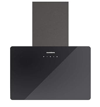 Eurodomo 60 cm 1200 m³/hr angular Kitchen Chimney (HOOD DIAMOND TC BK 60 (EURODOMO), Cassette Filter, Touch Control, Black)