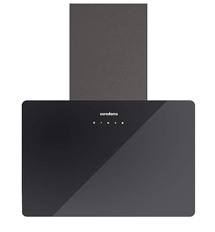 Eurodomo 60 cm 1200 m³/hr angular Kitchen Chimney (HOOD DIAMOND TC BK 60 (EURODOMO), Cassette Filter, Touch Control, Black)