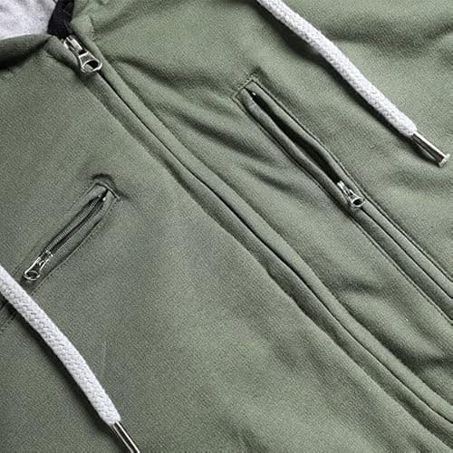 NOBERO Olive Green Men's Travel Cotton Solid Plain Hoody Sports Winter Gym Workout Running Travel Trekking Hooded Sweatshirts and Hoodies for Men Boys Cotton Winter Casual Wear -S 4