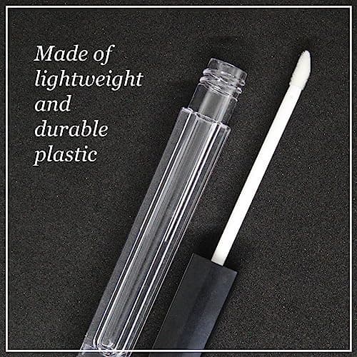 Nsb Herbals 5 ML Square Premium Acrylic Empty Lip Gloss, Lip Care, Cosmetic, Mascara, Liquid Eye Shadow, Transparent Empty Clear Lip Containers Tubes, Refillable Bottle With Plug (Pack of 6) 3