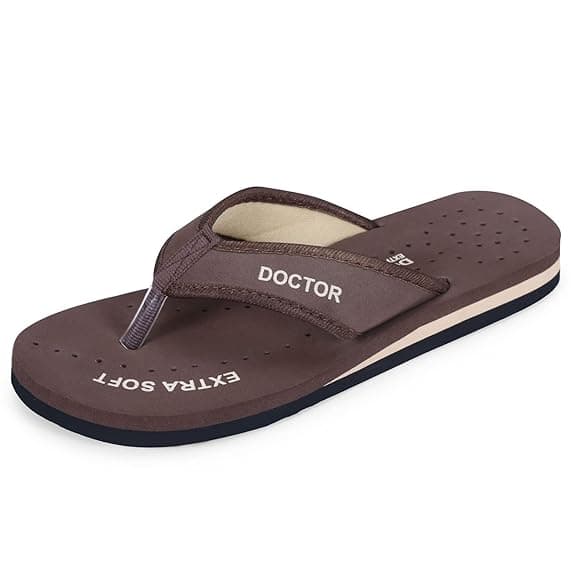 DOCTOR EXTRA SOFT Doctor Slippers for Women Orthopedic Diabetic Pregnancy Non Slip Lightweight Comfortable Flat Casual Stylish DR Chappals and House Flip flops For Ladies & Girl’s D-22