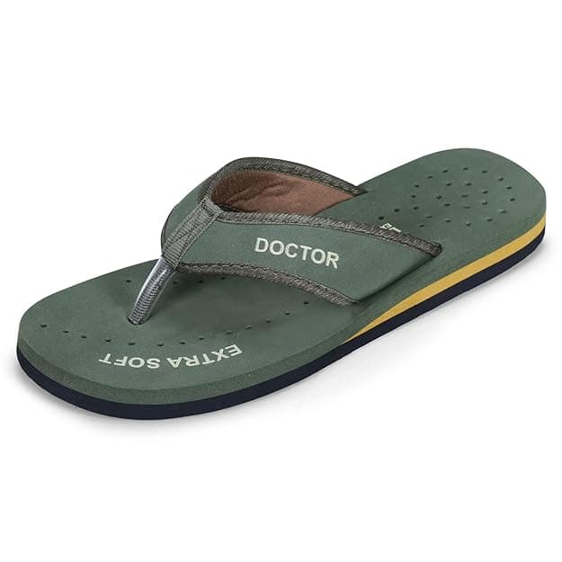 DOCTOR EXTRA SOFT Doctor Slippers for Women Orthopedic Diabetic Pregnancy Non Slip Lightweight Comfortable Flat Casual Stylish DR Chappals and House Flip flops For Ladies & Girl’s D-22