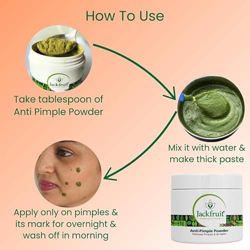 Jackfruit Naturally Pure Anti Pimple Powder | Anti Acne | Heals Acne/Pimple | Removes Pimple Mark | Made With Pure, Organic & Natural Ingredients | For Men & Women (40 Gm) 4