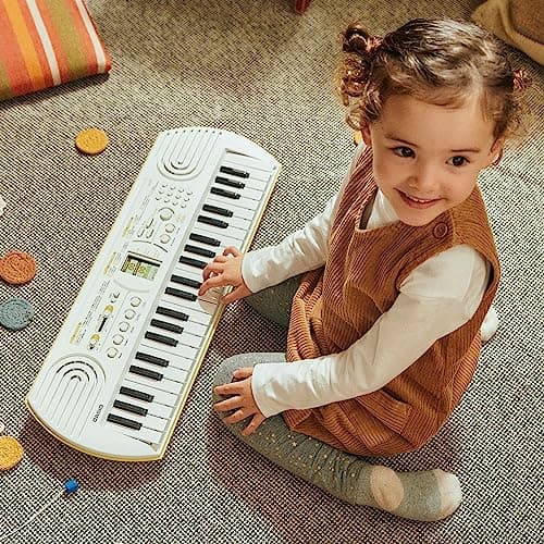 Casiotone Mini Keyboard SA-80 with Piano tones, White (44 Keys) 5