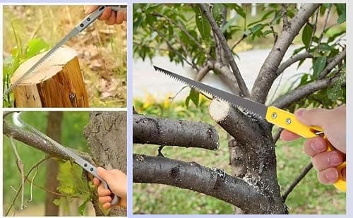Portable Hand Saw For Wood Cutting | 23cm Sharp Blade Hand Saw With Non-Slip Handle | Small Cutter tool for Camping, Gardening, Hunting, Cutting Wood, PVC, Bone, Pruning Saw (Pack Of 1) 2