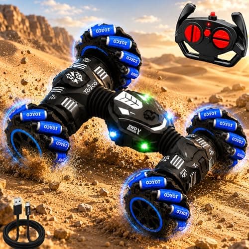 toyco® Remote Control Car Toy for Kids 6-12 Years | Made in India | 4x4 Drift RC Car 360° Stunt Rotation | Double Sided Driving | USB Type-C Rechargeable | RGB LED Lights | Birthday Gift Boys Girls