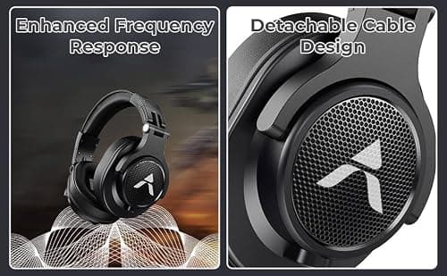 Adcom Sound Master Over Ear Headphone, Wired DJ Bass Headsets with 40mm Driver, Foldable Lightweight Headphones with Fashion Design & 2 Detachable Cables (3.5mm & 6.3mm) 5