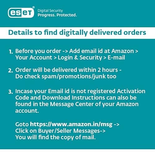 Eset NOD32 Antivirus Latest Version - 1 PC, 1 Year (Email Delivery in 2 Hours - No CD) 2
