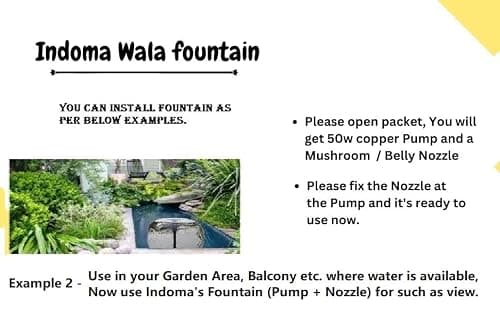 Indoma | Water Fountain Set for Outdoor Garden Home Pond & Vastu | Mushroom & Belly Fountain FS 80M2 3