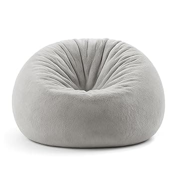 Mollismoons Bean Bag XXXL Size for Adults & Kids Fur bin Bag Luxury Bean Bag Chair (Bean Bag Without Beans Cover(Assembly Required), Light Grey)