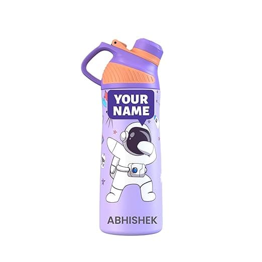 Rabitat ZYLO Personalized 550ml Kids Water Bottle for School | 2-Year Brand Warranty | Magnetic Flip Cap, Leakproof | Triple Insulated Stainless Steel Thermosteel Flask | 24 Hrs Hot & Cold | ShyGuy