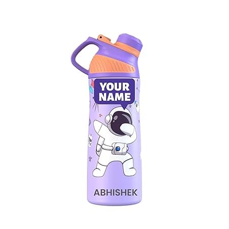 Rabitat ZYLO Personalized 550ml Kids Water Bottle for School | 2-Year Brand Warranty | Magnetic Flip Cap, Leakproof | Triple Insulated Stainless Steel Thermosteel Flask | 24 Hrs Hot & Cold | ShyGuy