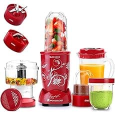 Wonderchef Nutri-blend Juicer, Mixer, Grinder & Chopper|400W 100% Full Copper Motor|Complete Kitchen Machine|4 Unbreakable Jars|2 Years Warranty|Recipe Book By Chef Sanjeev Kapoor|White