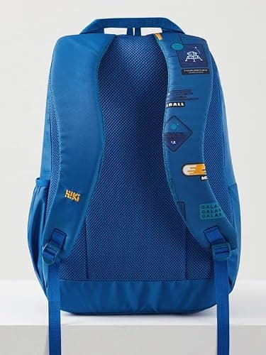 Wiki Polyester 31.5L 3 Compartments Badges : Blue Backpack/Bag For Boys and Girls Kids | Spacious Lightweight Bag with Comfortable Padded Shoulder Strap(12969_Blue) 4