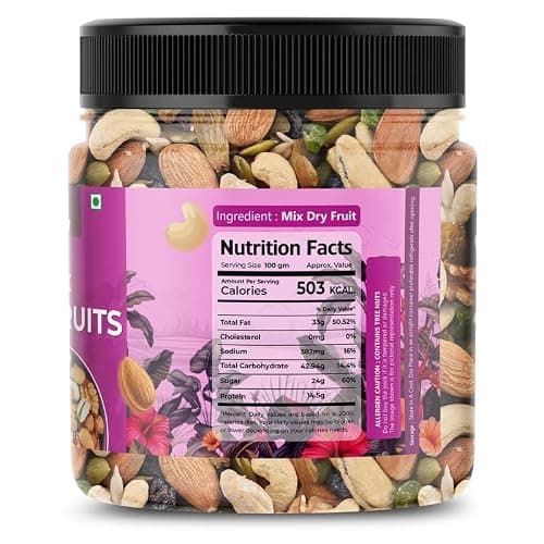 Nurtufy Healthy Mix Dry Fruits and Nuts | Healthy for Every Occasion Dry Fruits Nuts | Almonds | Cashew | Kishmish | Black Raisins Mixed Dry Fruits Healthy Snacks | 250gm 2