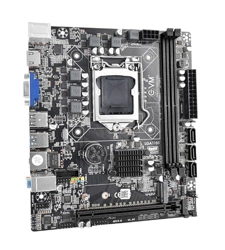 EVM H310 DDR4 Motherboard | LGA1151 Socket | Intel 8th/9th Gen Support | Dual Channel DDR4 2666MHz | 4 SATA | PCIe x16/x1 | USB 2.0 | Gigabit LAN | Micro ATX | 3 Year Warranty (EVMH310G) 3
