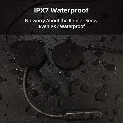 0TO6 Wireless Helmet Bluetooth Headset with Microphone, Hands-Free Calling, Music Control, Long Battery Life, Universal Fit for All Helmets (10–15m Range, Black) with C-Type Charging 3