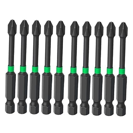 10Pcs Magnetic Screwdriver Bit Set Strong 6.35Mm Hand Shank for Electrician 70Mm | Drill Bits | Power Tools | Tools | Home & Garden