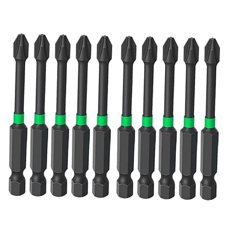 10Pcs Magnetic Screwdriver Bit Set Strong 6.35Mm Hand Shank for Electrician 70Mm | Drill Bits | Power Tools | Tools | Home & Garden
